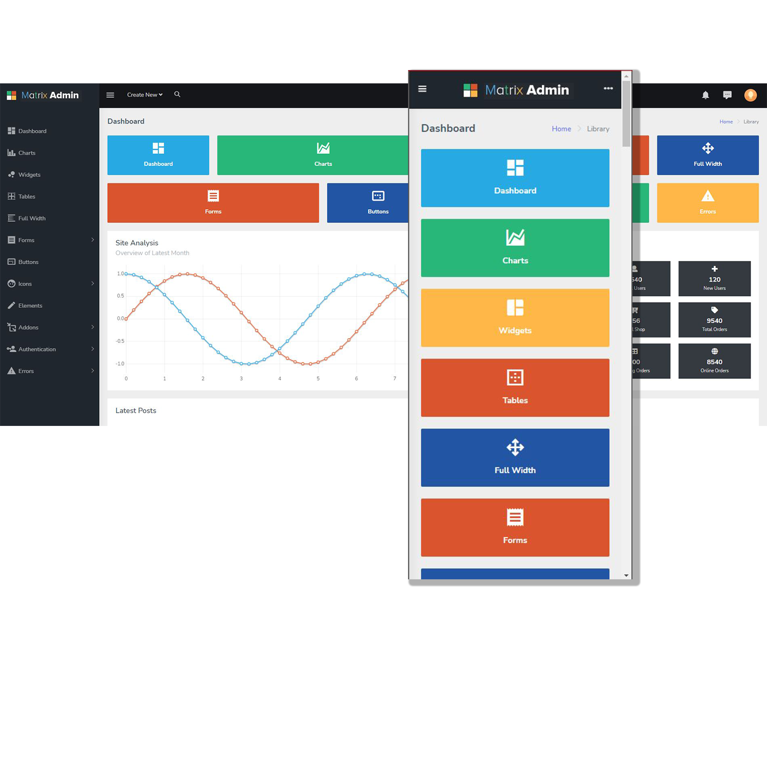 Photo d'un dashboard desktop et mobile